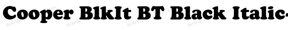 Cooper BlkIt BT Black Italic字体转换